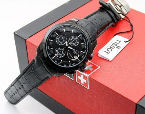 Tissot 1853 Chronograph Black Leather Men's Watch