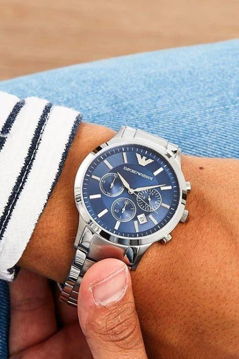 Emporio Armani Chronograph Blue Dial Mens Watch AR2448 premiumhub.india