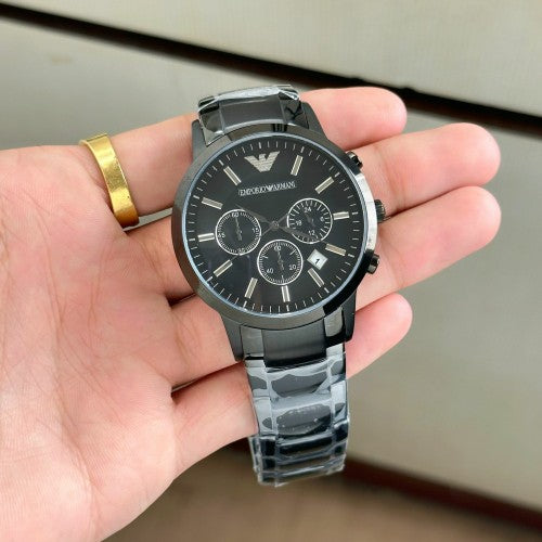 Emporio Armani Black Metal Belt For Men's watch