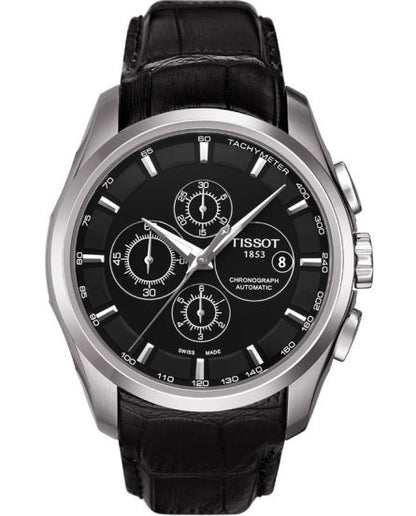 Tissot 1853 Chronograph Black Leather Men's Watch
