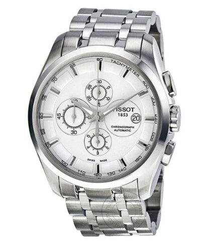 Tissot 1853 White Dial Chronograph Metal Belt Men's Watch