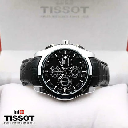 Tissot 1853 Chronograph Black Leather Men's Watch