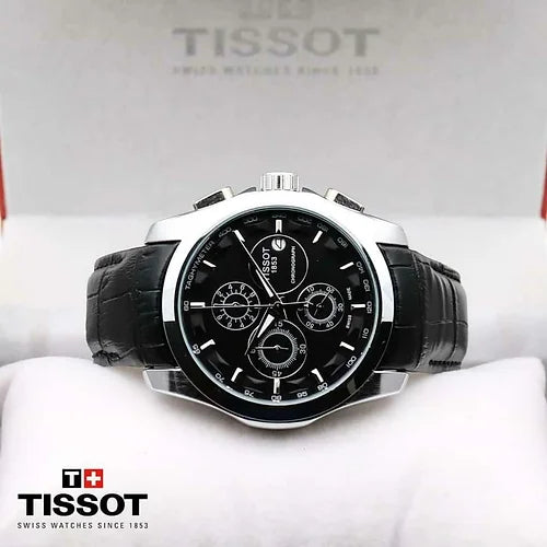 Tissot 1853 Chronograph Black Leather Men's Watch