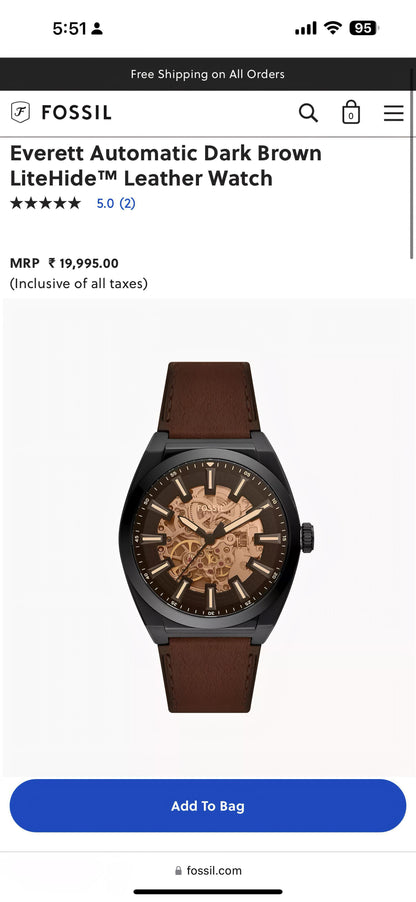 FOSSIL EVERETT AUTOMATIC